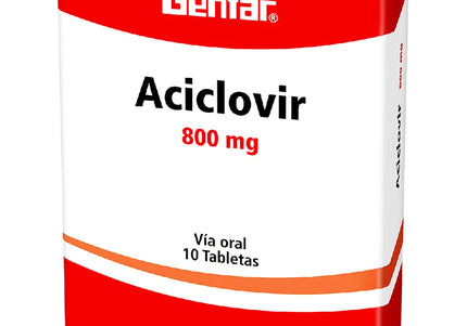 Aciclovir 800 Mg 10 Tabletas Gf