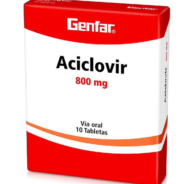 Aciclovir 800 Mg 10 Tabletas Gf