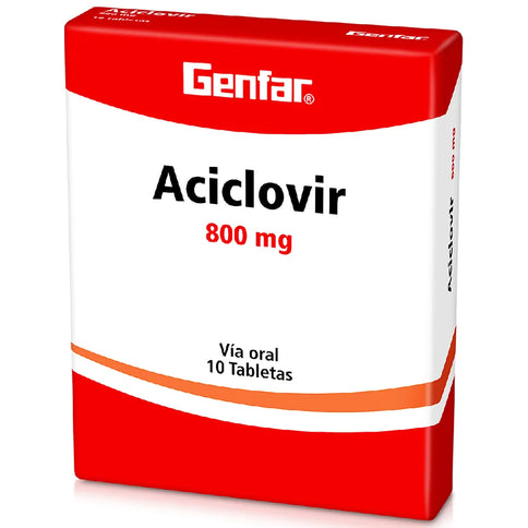Aciclovir 800 Mg 10 Tabletas Gf