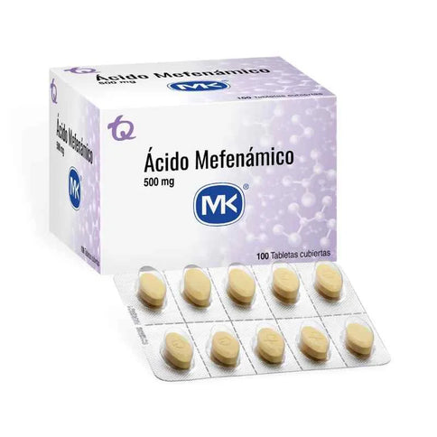 Acido Mefenamico 500 Mg 100 Tabletas Mk
