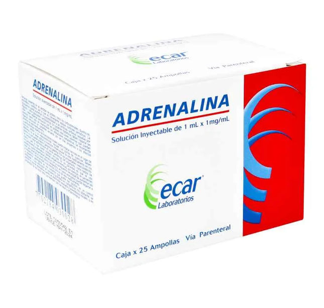 Adrenalina 1 Ml 25 Ampollas Ecar