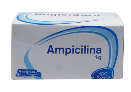 Ampicilina 1 Gr 100 Tabletas Coa