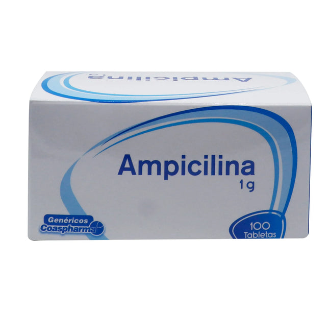 Ampicilina 1 Gr 100 Tabletas Coa