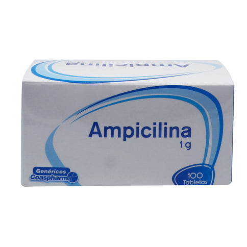 Ampicilina 1 Gr 100 Tabletas Coa