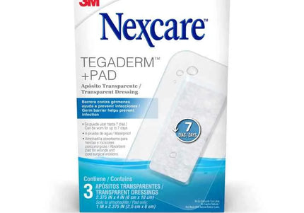 Aposito Transparente Tegaderm 3 Unidades + Pad