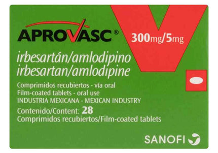 Aprovasc 300/5 Mg 28 Tabletas