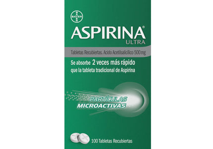 Aspirina Ultra 500 Mg 100 Tabletas
