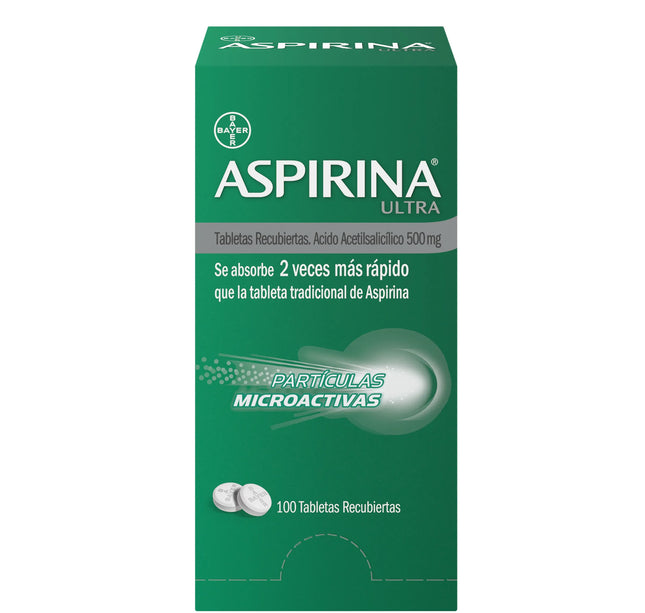 Aspirina Ultra 500 Mg 100 Tabletas