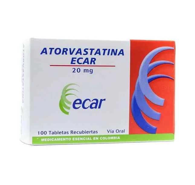 Atorvastatina 20 Mg 100 Tabletas Ecar