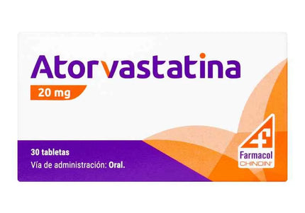 Atorvastatina 20 Mg 30 Tabletas