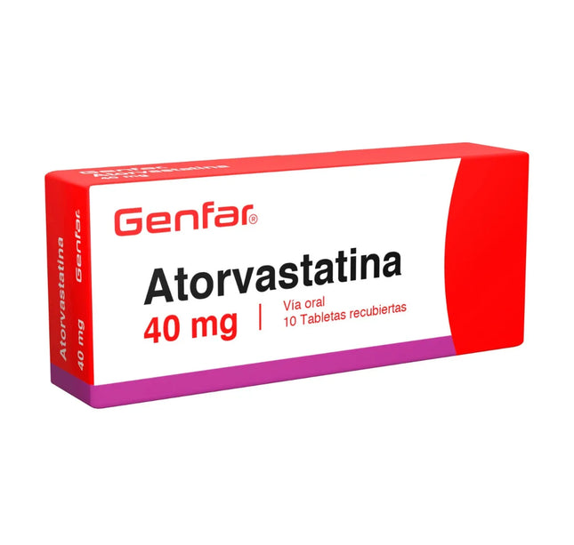 Atorvastatina 40 Mg 10 Tabletas Gf