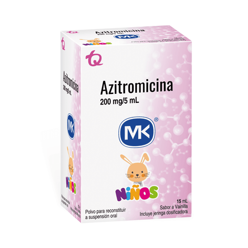 Azitromicina 200Mg 5Ml Polvo 15 Ml Mk