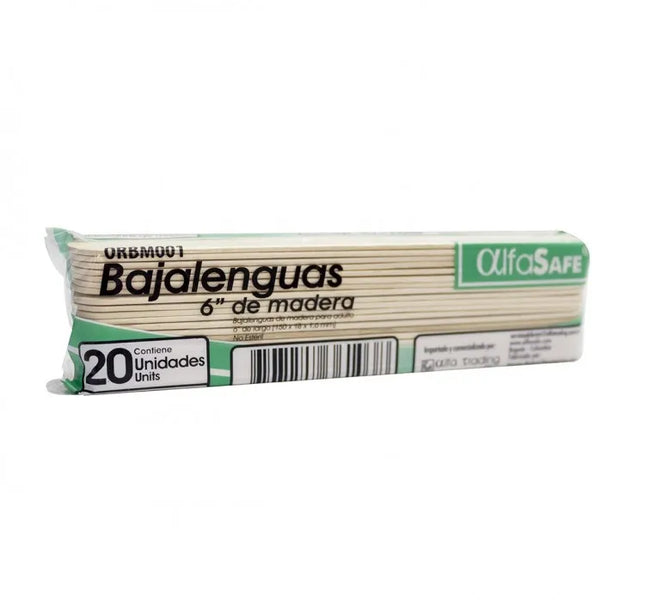 Bajalenguas Alfa Safe 20 Und