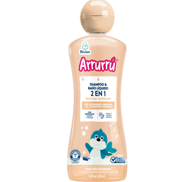 Champoo Y Baño Arrurru Natural 2 En 1 Avena 220 Ml
