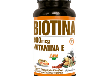 Biotina 900 Mg + Vitamina E 60 Cap Nf