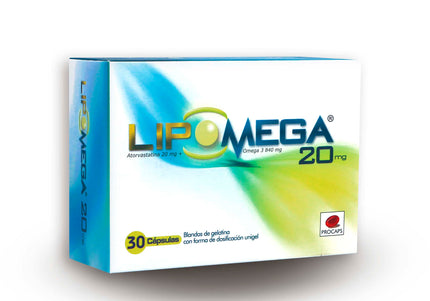 Lipomega 20 Mg 30 Capsulas