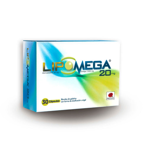 Lipomega 20 Mg 30 Capsulas