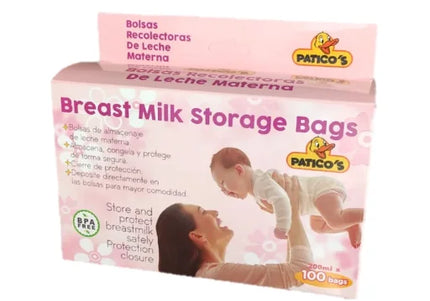 Bolsas Recolectoras Leche Paticos 100 Unidades