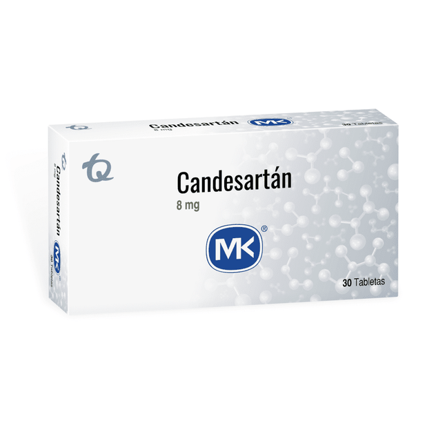 Candesartan 8 Mg 30 Tabletas Mk