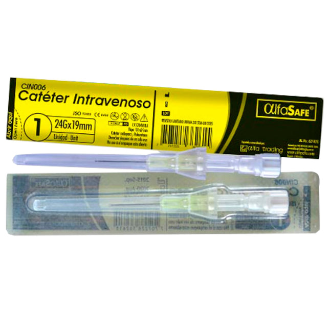 Cateter Alfa Intravenoso 24G X 3/4 19 Mm