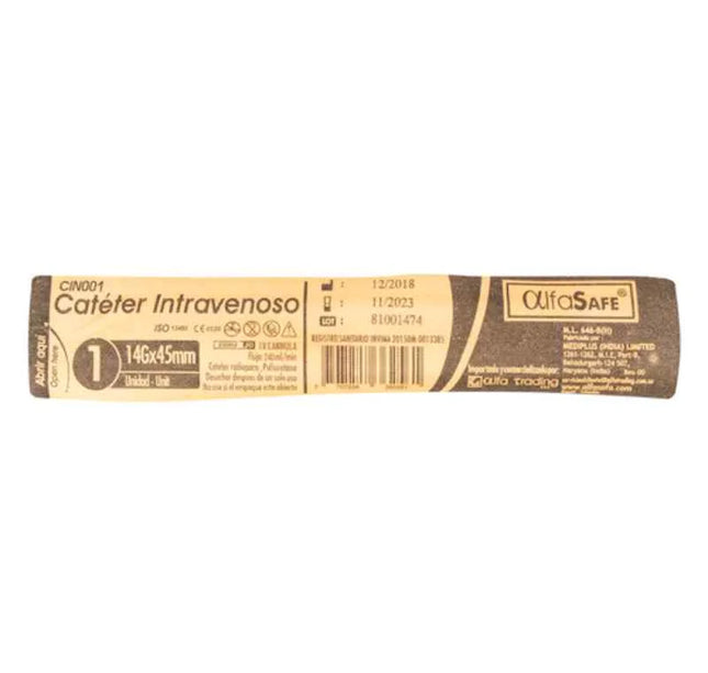 Cateter Alfa Intravenoso 14G X1 3/4 45 Mm