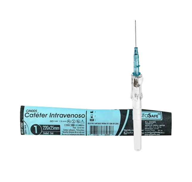 Cateter Alfa Intravenoso 22G X1 25 Mm
