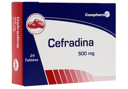 Cefradina 500 Mg 24 Tabletas Coa