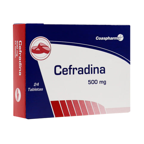 Cefradina 500 Mg 24 Tabletas Coa