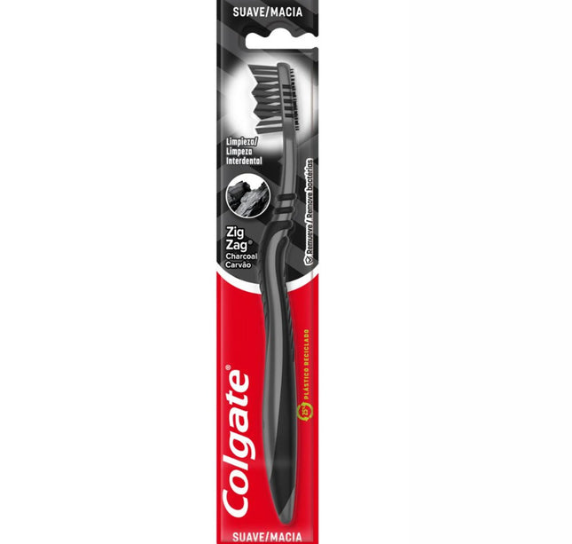 Cepillo Colgate Zig Zag Suave Carbón
