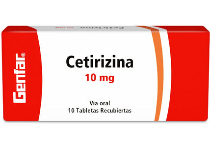 Cetirizina 10 Mg 10 Tabletas Gf