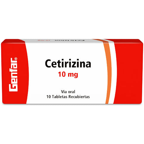 Cetirizina 10 Mg 10 Tabletas Gf