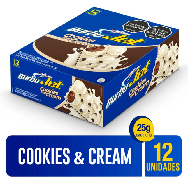 Chocolatina Jet Burbujet Blanca 50 Gr 12 Unds