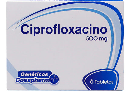 Ciprofloxacino 500 Mg 6 Tabletas Coa