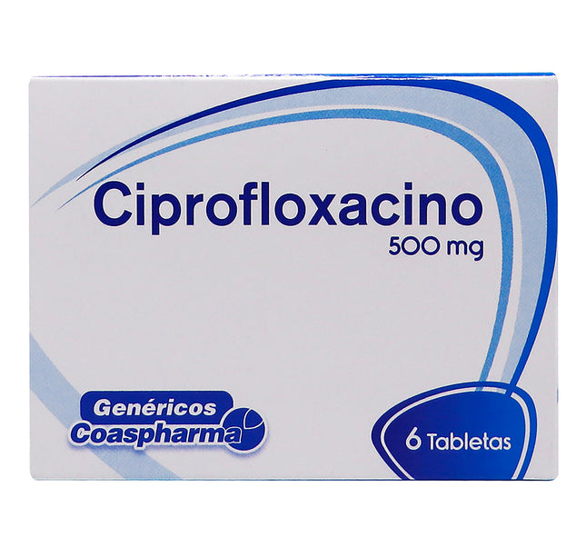 Ciprofloxacino 500 Mg 6 Tabletas Coa