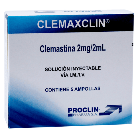Clemaxclin 2Mg/2Ml Sollución Inyectable 5 Ampollas