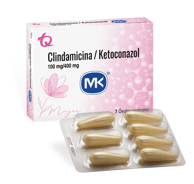 Clindam 100Mg Ketocon 400 Mg 7 Ovulos Mk