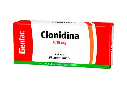 Clonidina 0.15 Mg 20 Tabletas Gf