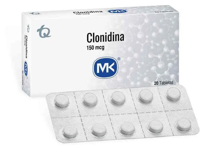 Clonidina 150 Mg 20 Tabletas Mk