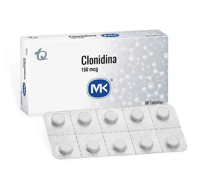 Clonidina 150 Mg 20 Tabletas Mk