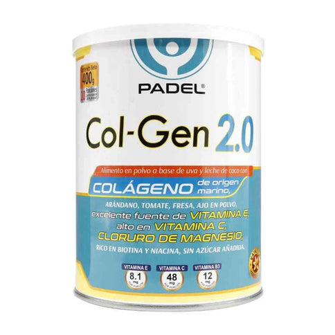 Colágeno Hidrolizado COL-GEN 2.0 Vainilla 400g Sin Gluten