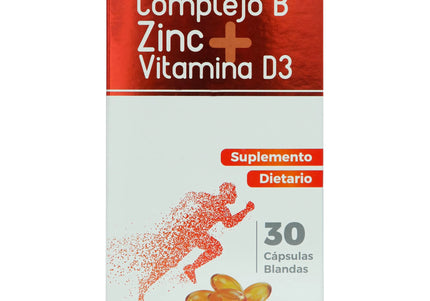 Complejo B +Zinc+Vitam.D3 30 Caps.
