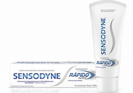 Crema Dental Sensodyne Rápido Alivio Blanqueadora 100 Gr