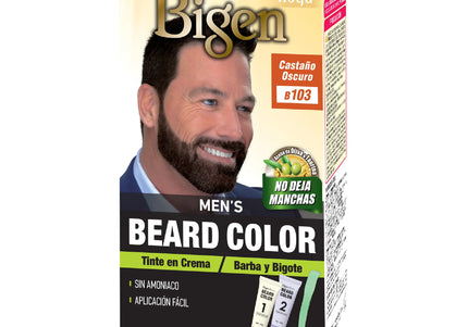 Tinte Bigen Mens Barba Castaño Oscuro B103