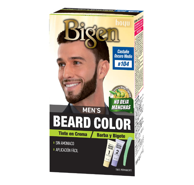 Tinte Bigen Mens Barba Castañpo Oscuro Medio B104