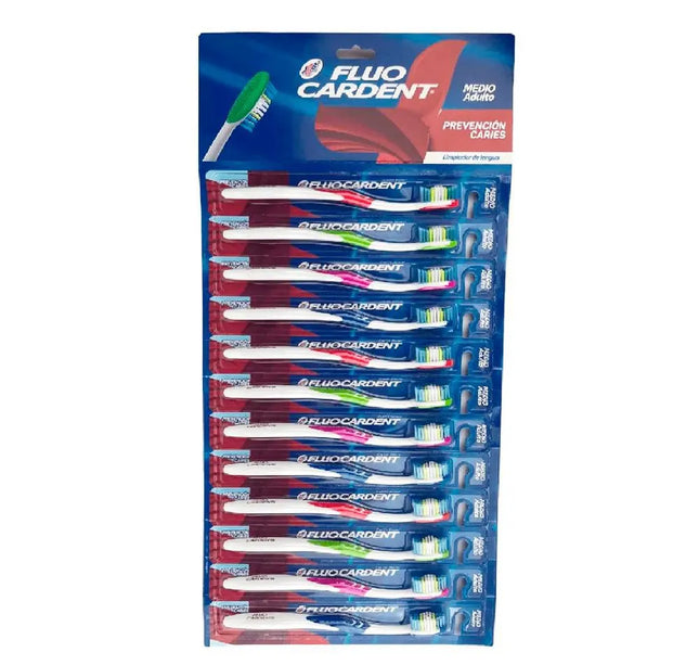 Cepillo Fluocardent Prevención Caries Adul X 12 Unidades