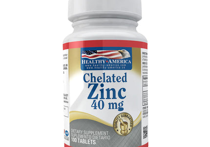 Chelated Zinc 40 Mg 100 Tabletas
