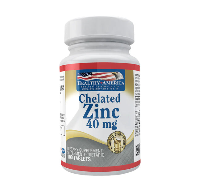 Chelated Zinc 40 Mg 100 Tabletas