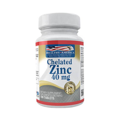 Chelated Zinc 40 Mg 100 Tabletas