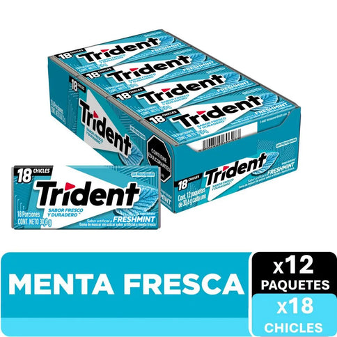 Chicle Trident Menta 12 Unidades
