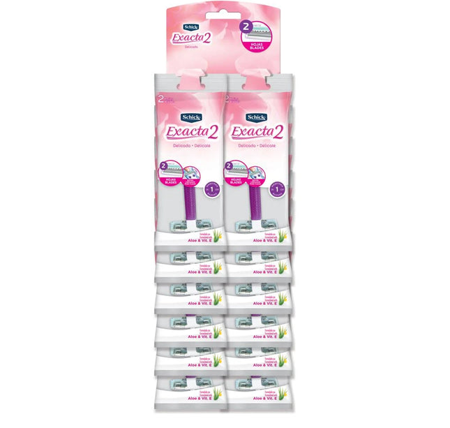 Maquina Schick Exacta Piel Delicada 12Uds